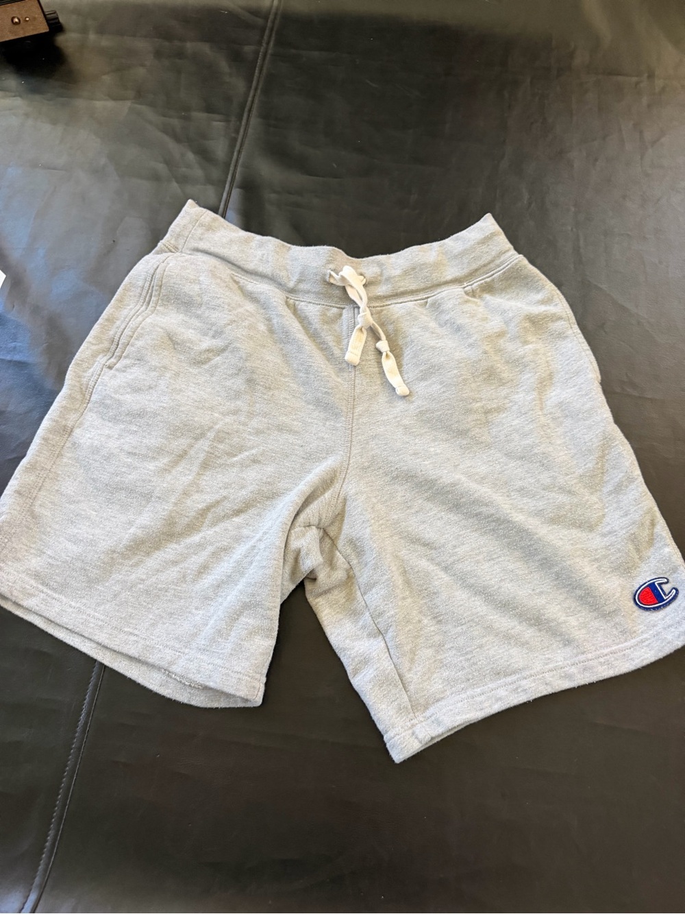 Champion Light Gray Terry Drawstring Athletic Shorts